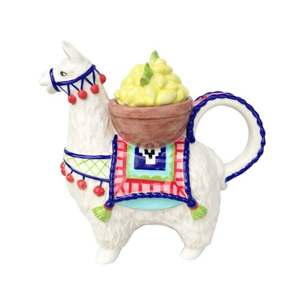 Blue Sky Ceramic Llama Single-Serving-teapots Multicolor 